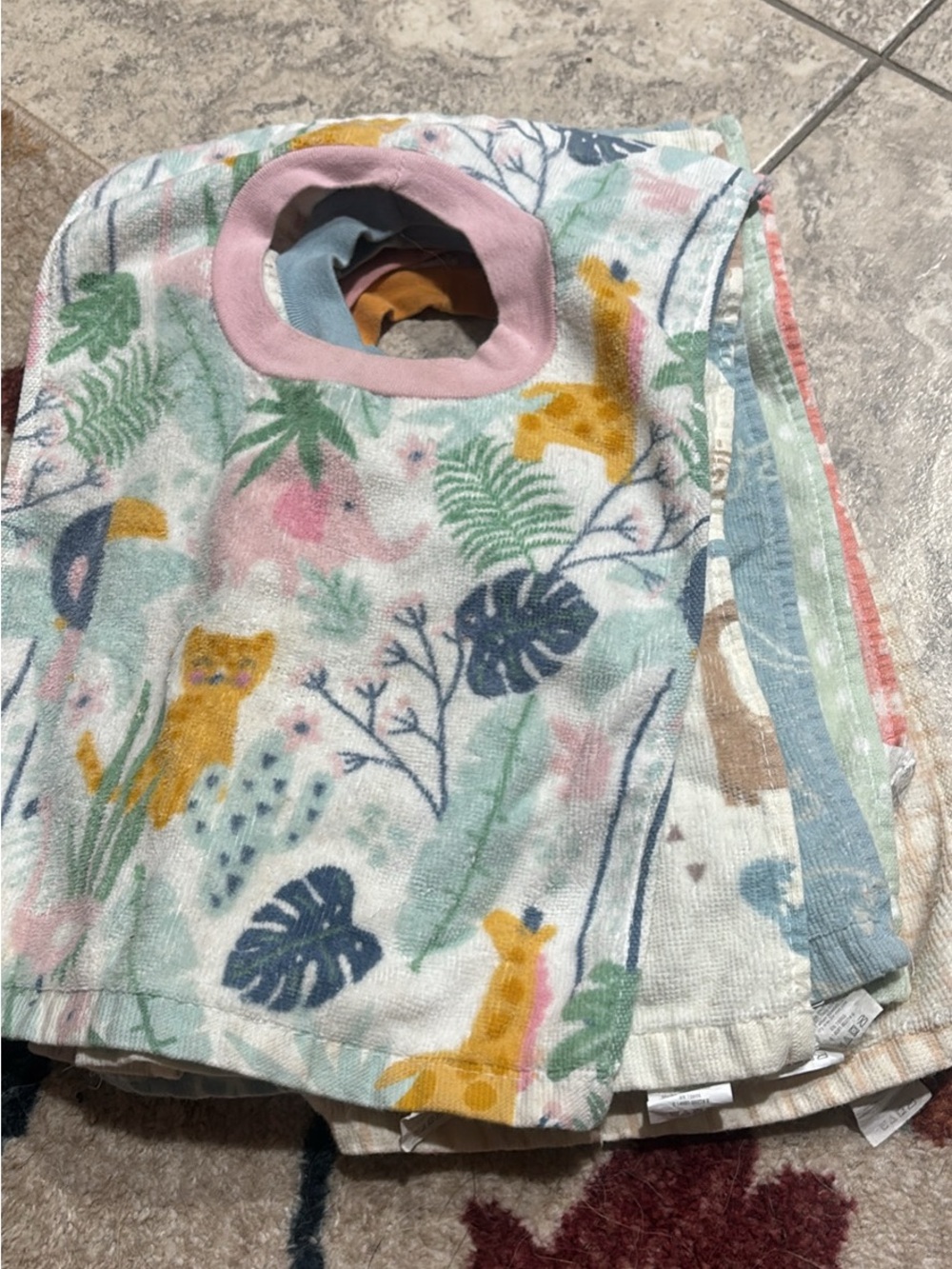 Bundle of towel Baby Bibs - Multicolor